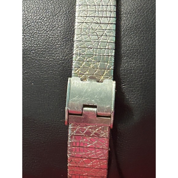 Vintage Timex Gold Tank Watch With Dark Green Dial Wind‎ Up Womens Watch main image 15